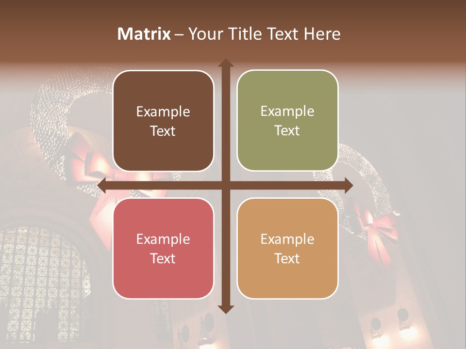 Train Christmas Architecture PowerPoint Template