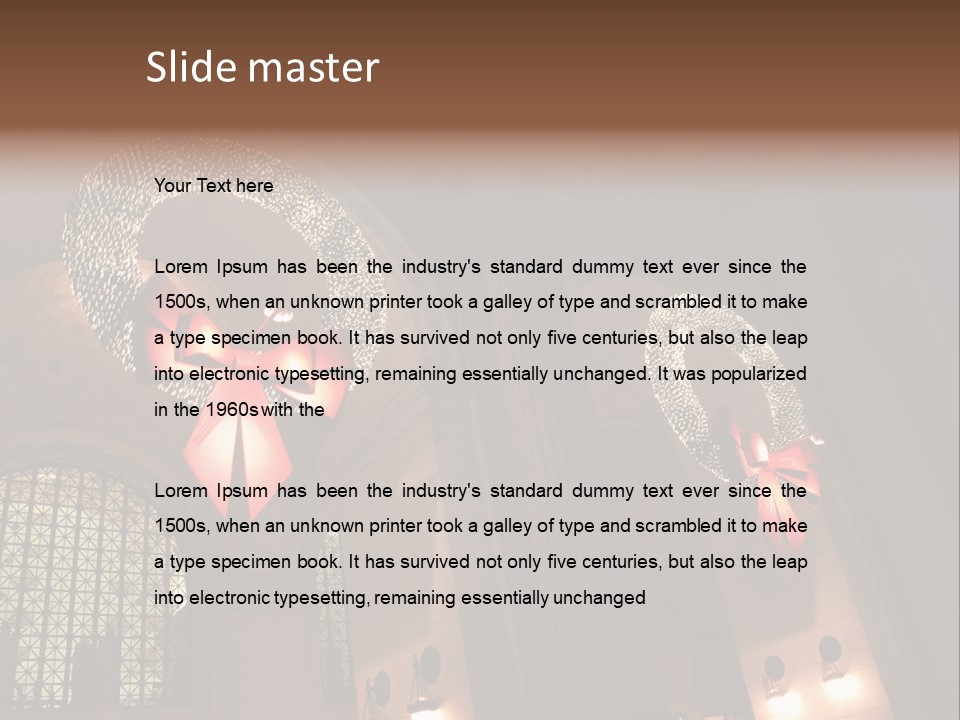 Train Christmas Architecture PowerPoint Template