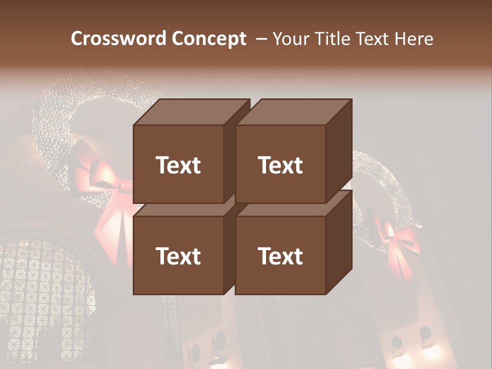 Train Christmas Architecture PowerPoint Template
