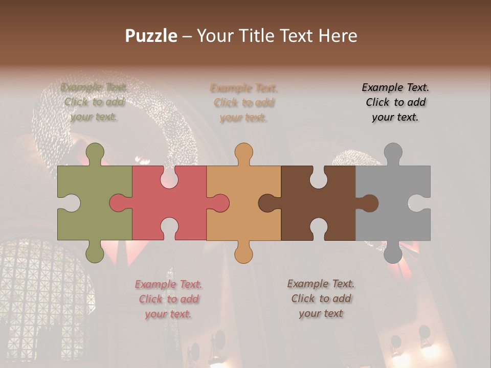 Train Christmas Architecture PowerPoint Template