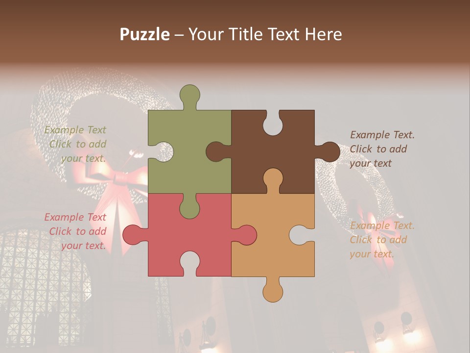 Train Christmas Architecture PowerPoint Template