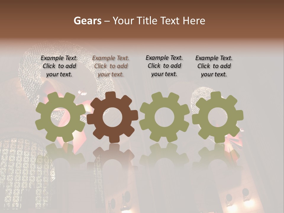 Train Christmas Architecture PowerPoint Template