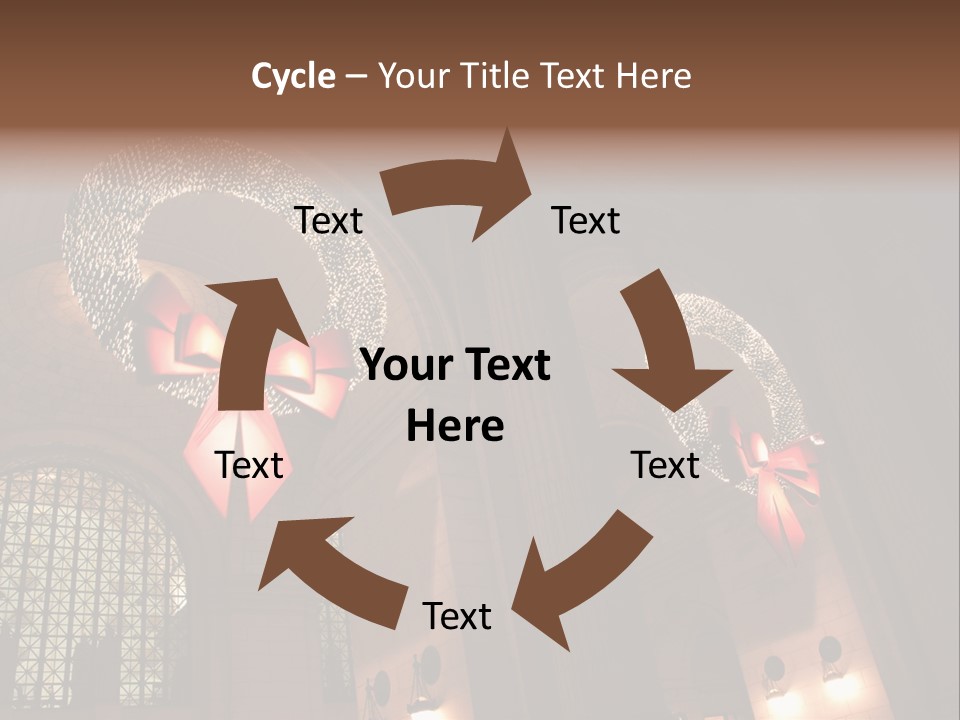 Train Christmas Architecture PowerPoint Template