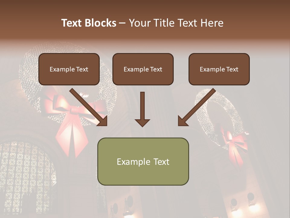 Train Christmas Architecture PowerPoint Template