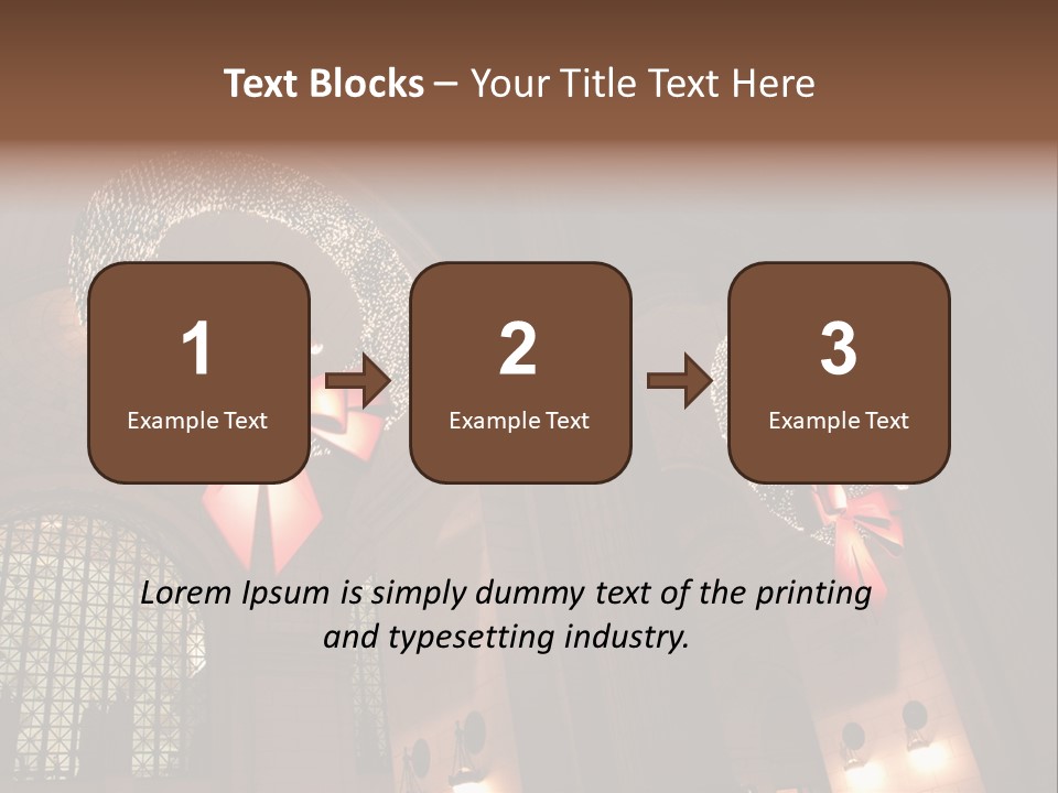 Train Christmas Architecture PowerPoint Template