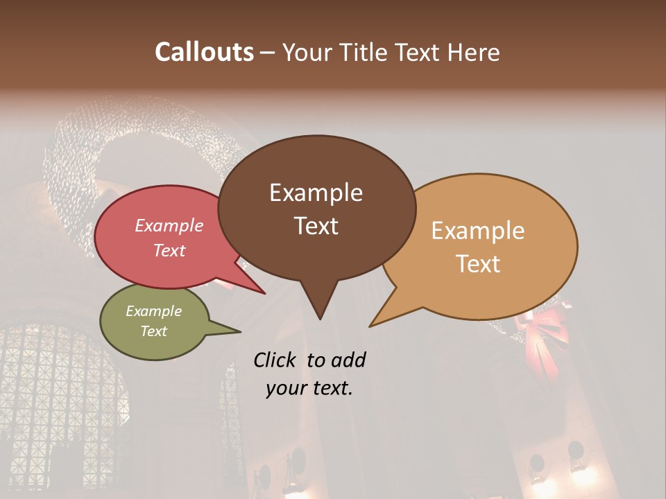 Train Christmas Architecture PowerPoint Template