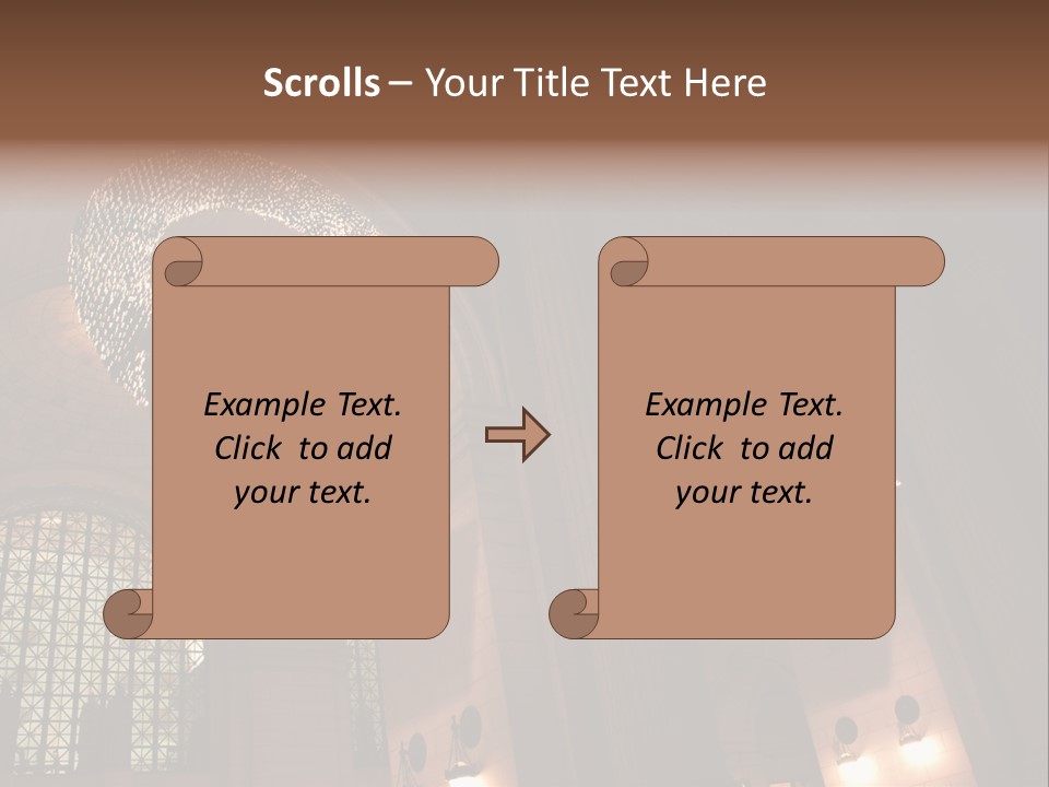 Train Christmas Architecture PowerPoint Template
