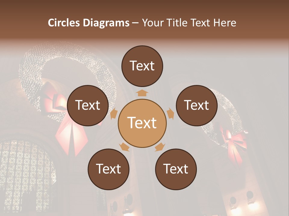 Train Christmas Architecture PowerPoint Template