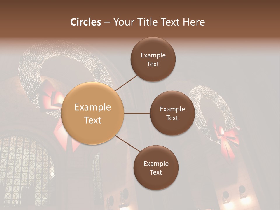 Train Christmas Architecture PowerPoint Template