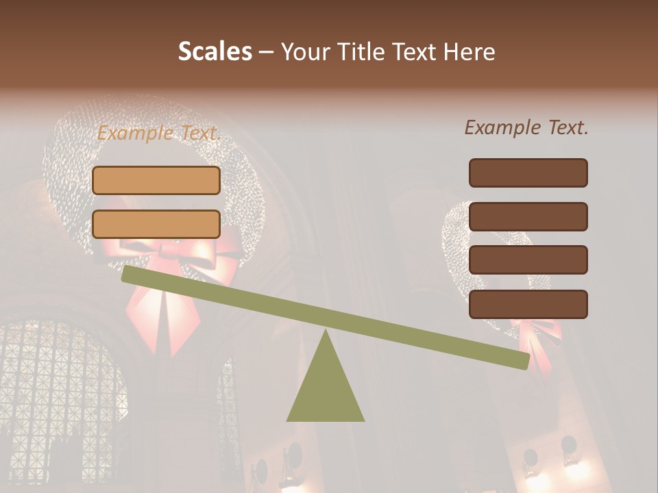 Train Christmas Architecture PowerPoint Template