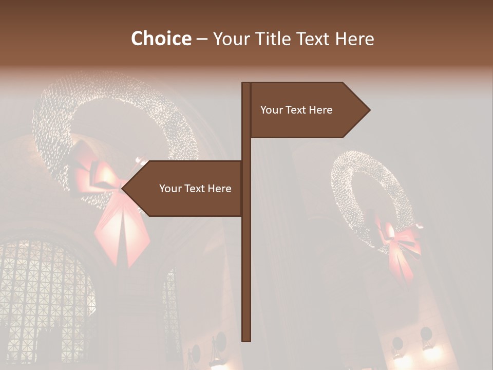 Train Christmas Architecture PowerPoint Template