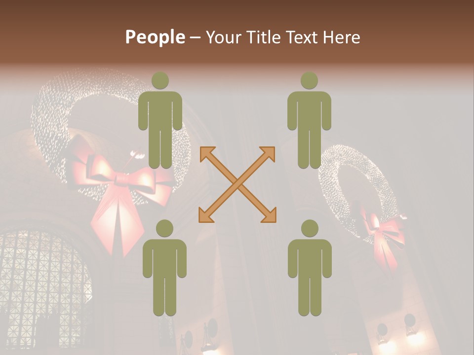 Train Christmas Architecture PowerPoint Template