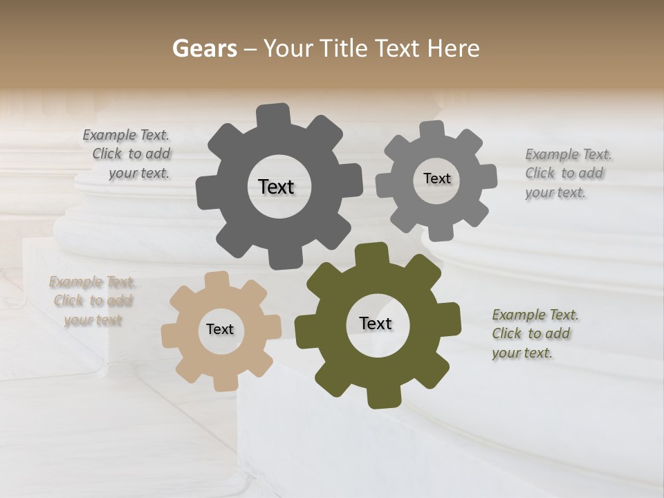 Usa Greek Column PowerPoint Template