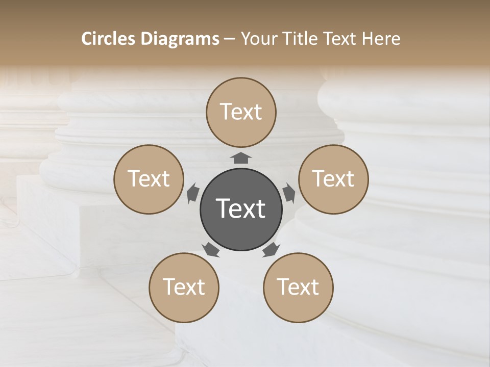 Usa Greek Column PowerPoint Template