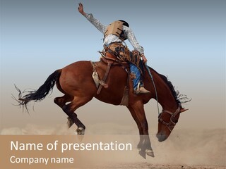 Horse Fearless Ride PowerPoint Template