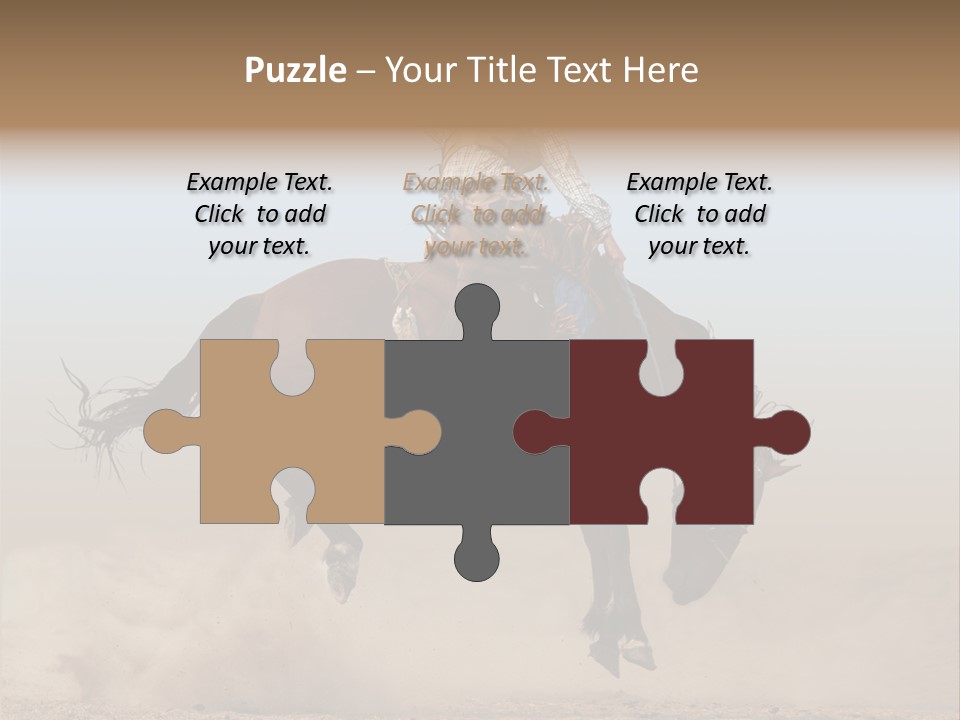 Horse Fearless Ride PowerPoint Template