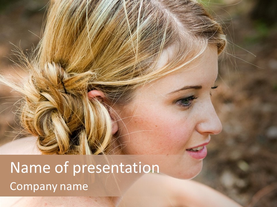 Looking Dress Hair PowerPoint Template