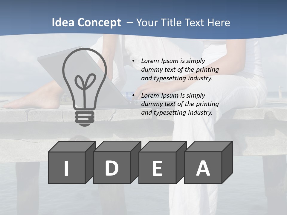 Selfemployed Jetty Happy PowerPoint Template