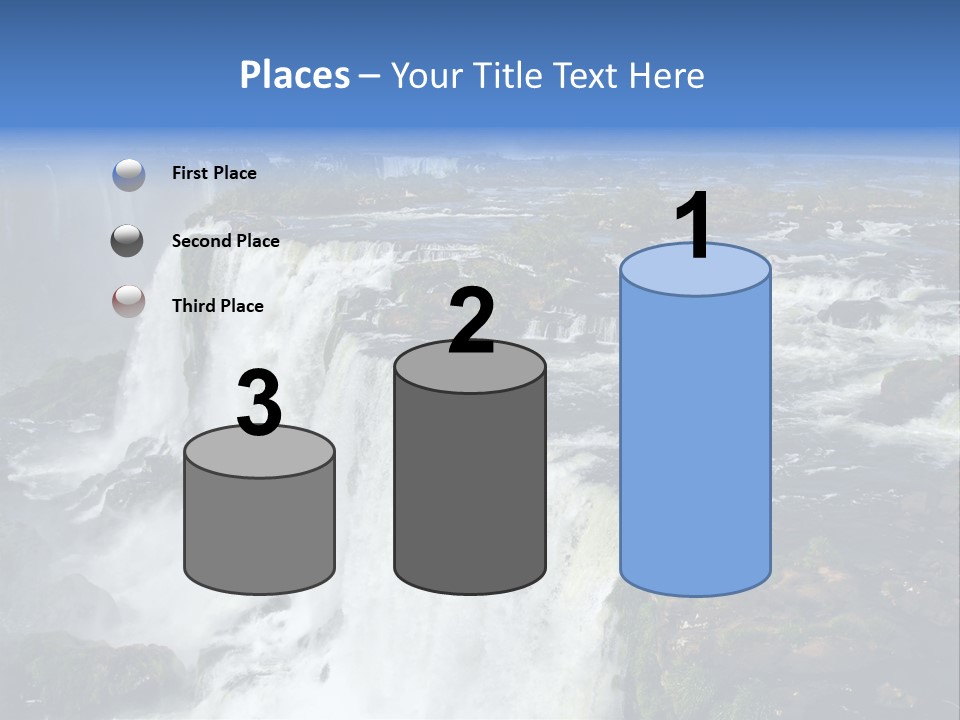 Natural Cataract Iguassu PowerPoint Template