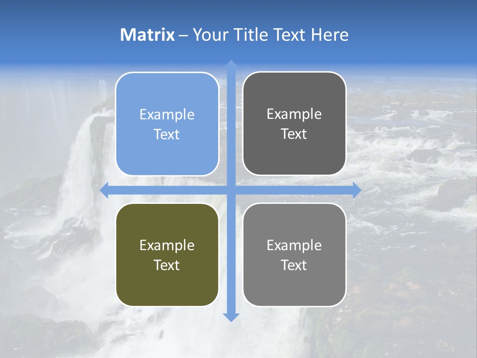 Natural Cataract Iguassu PowerPoint Template