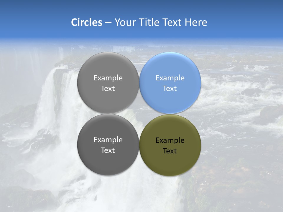 Natural Cataract Iguassu PowerPoint Template