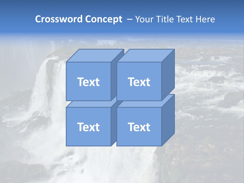 Natural Cataract Iguassu PowerPoint Template