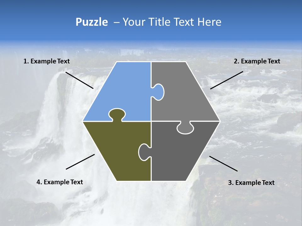 Natural Cataract Iguassu PowerPoint Template