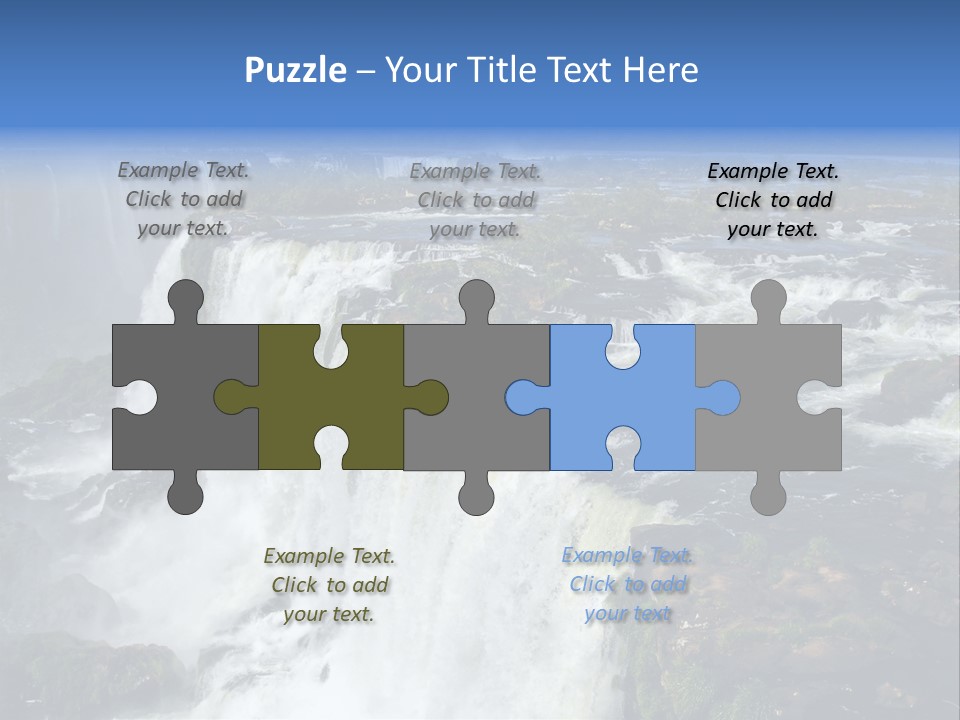 Natural Cataract Iguassu PowerPoint Template