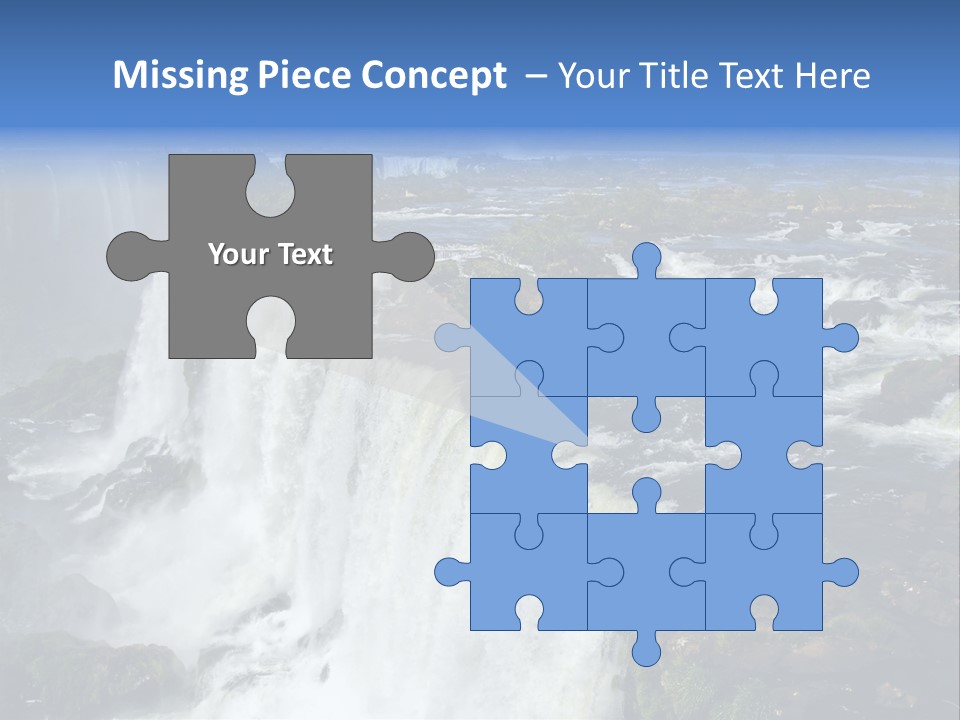 Natural Cataract Iguassu PowerPoint Template