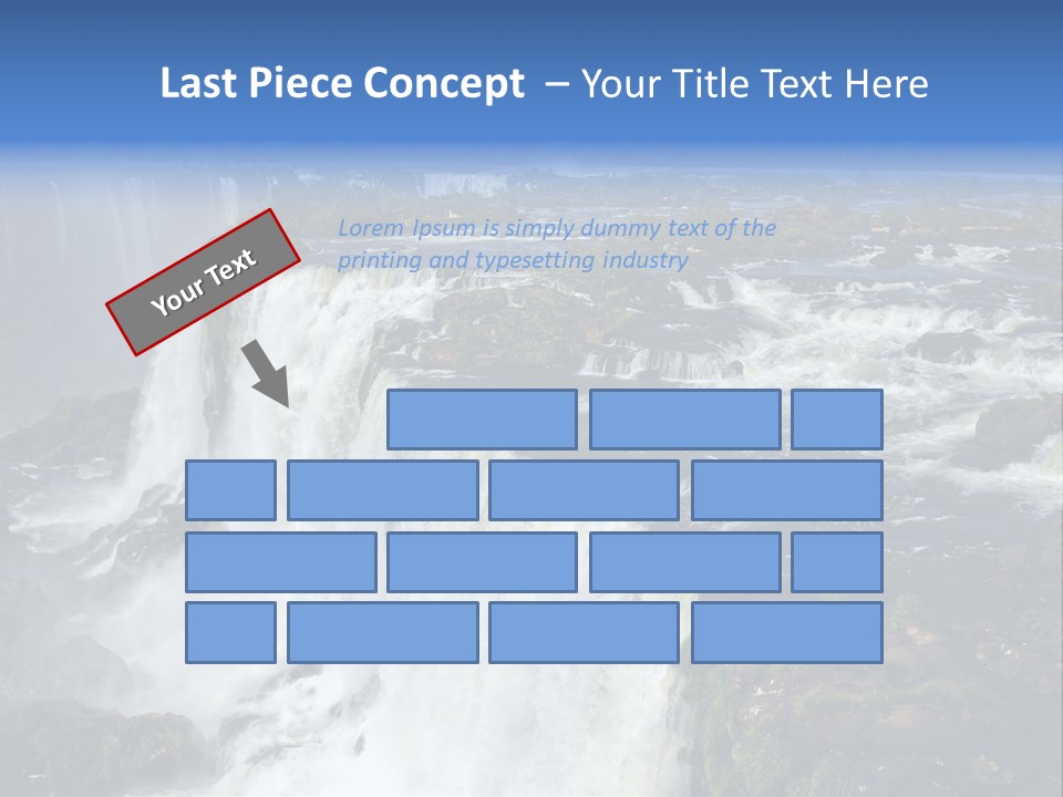 Natural Cataract Iguassu PowerPoint Template