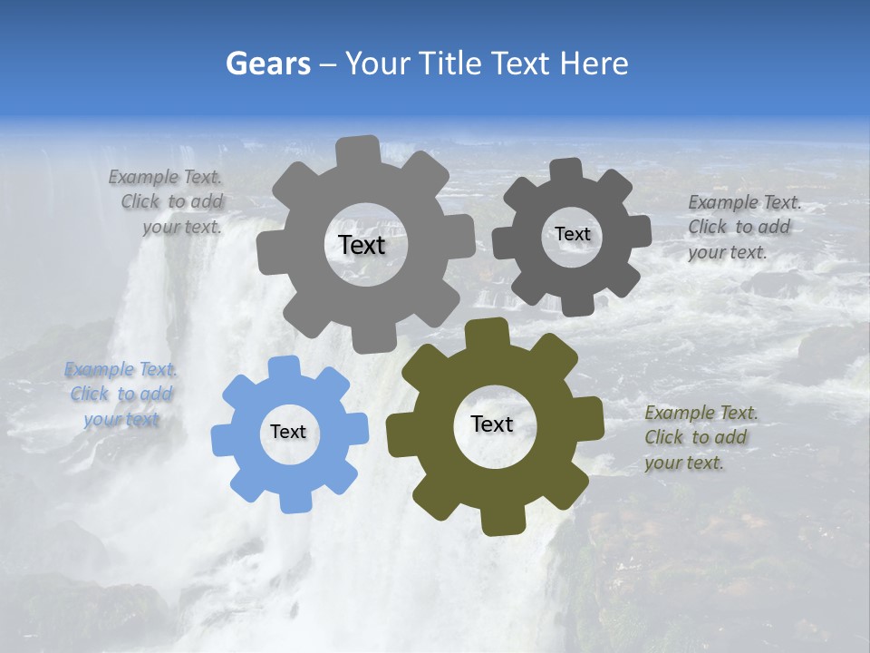 Natural Cataract Iguassu PowerPoint Template