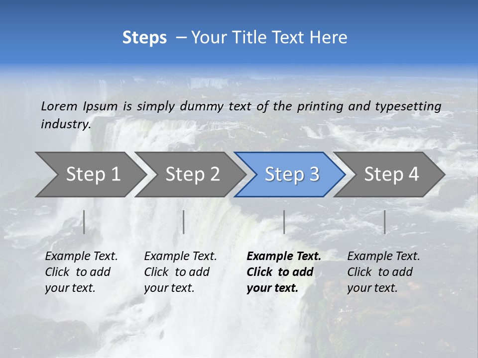 Natural Cataract Iguassu PowerPoint Template