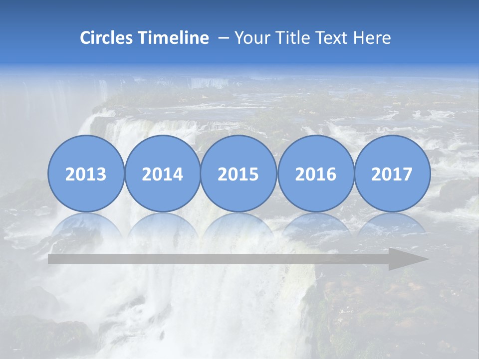 Natural Cataract Iguassu PowerPoint Template