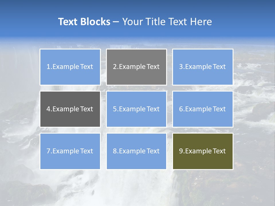 Natural Cataract Iguassu PowerPoint Template