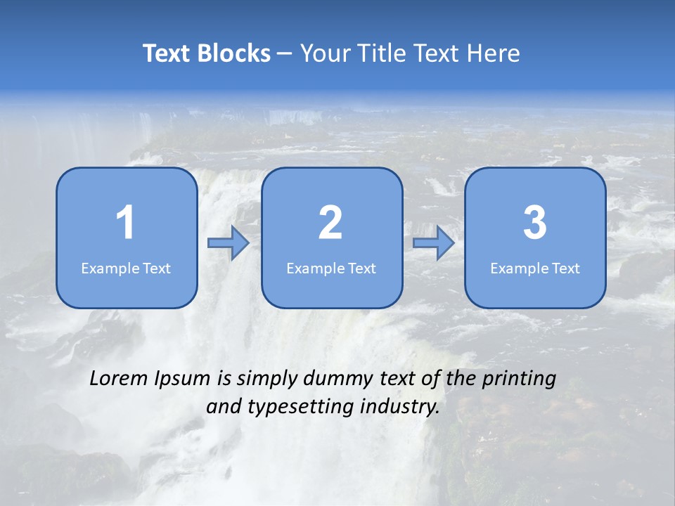 Natural Cataract Iguassu PowerPoint Template