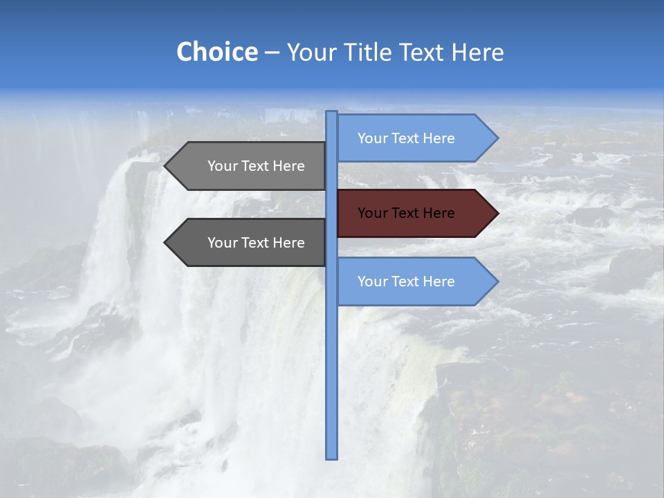 Natural Cataract Iguassu PowerPoint Template