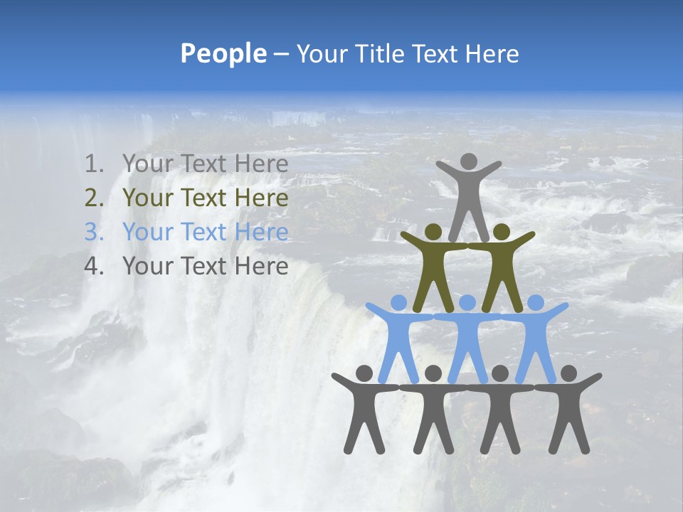 Natural Cataract Iguassu PowerPoint Template