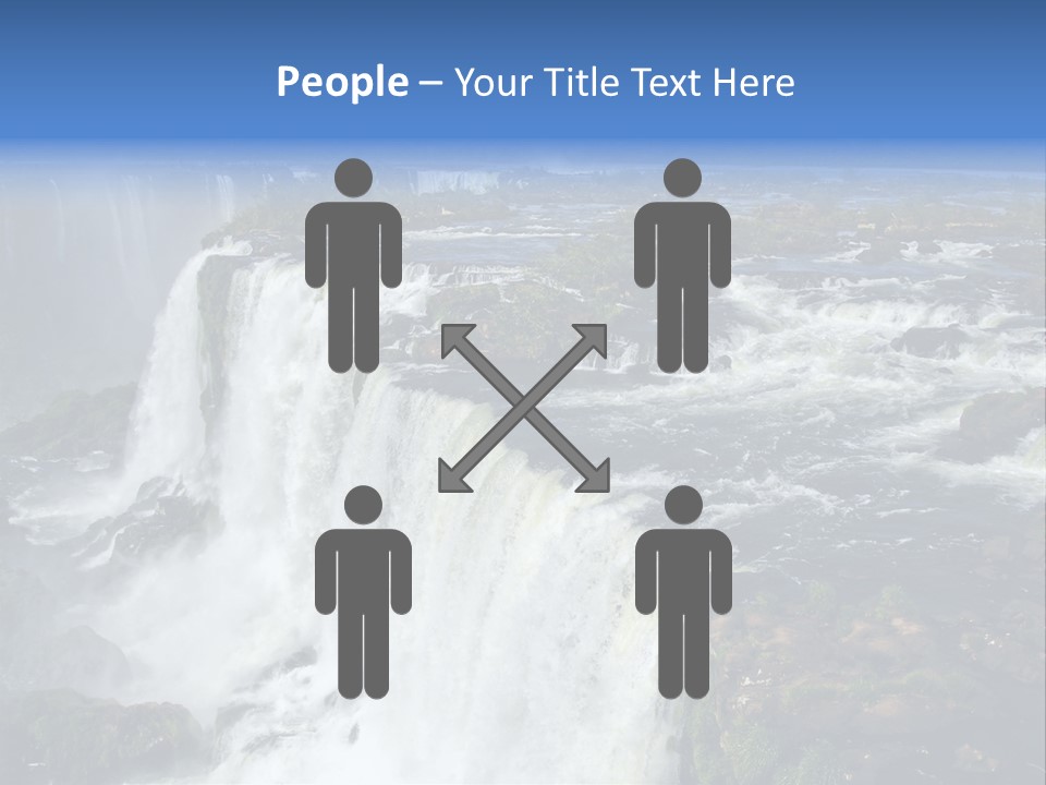 Natural Cataract Iguassu PowerPoint Template