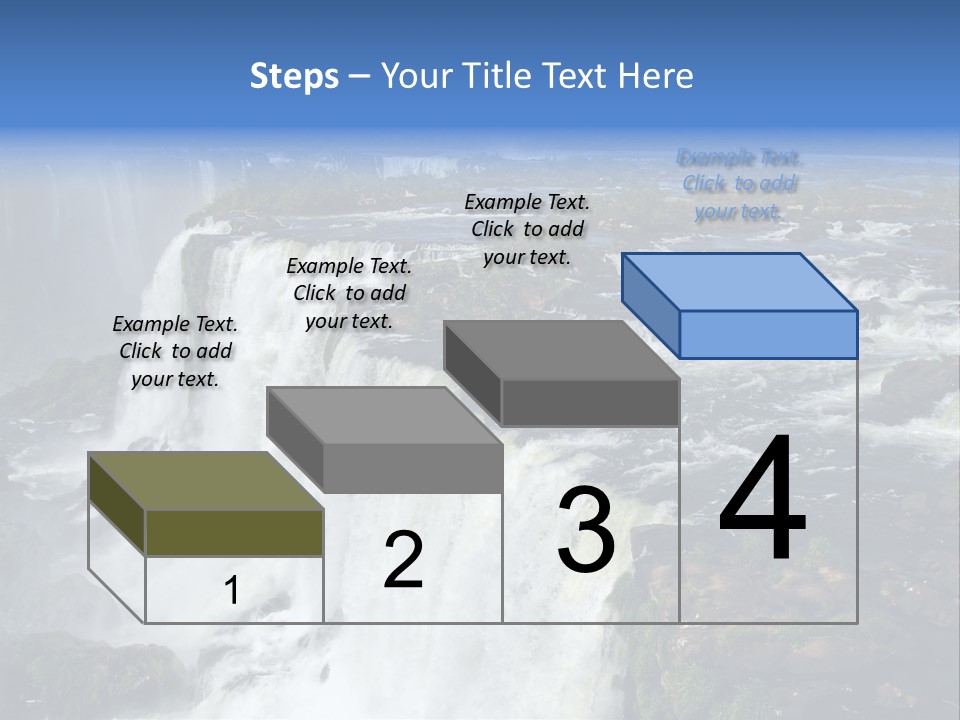 Natural Cataract Iguassu PowerPoint Template