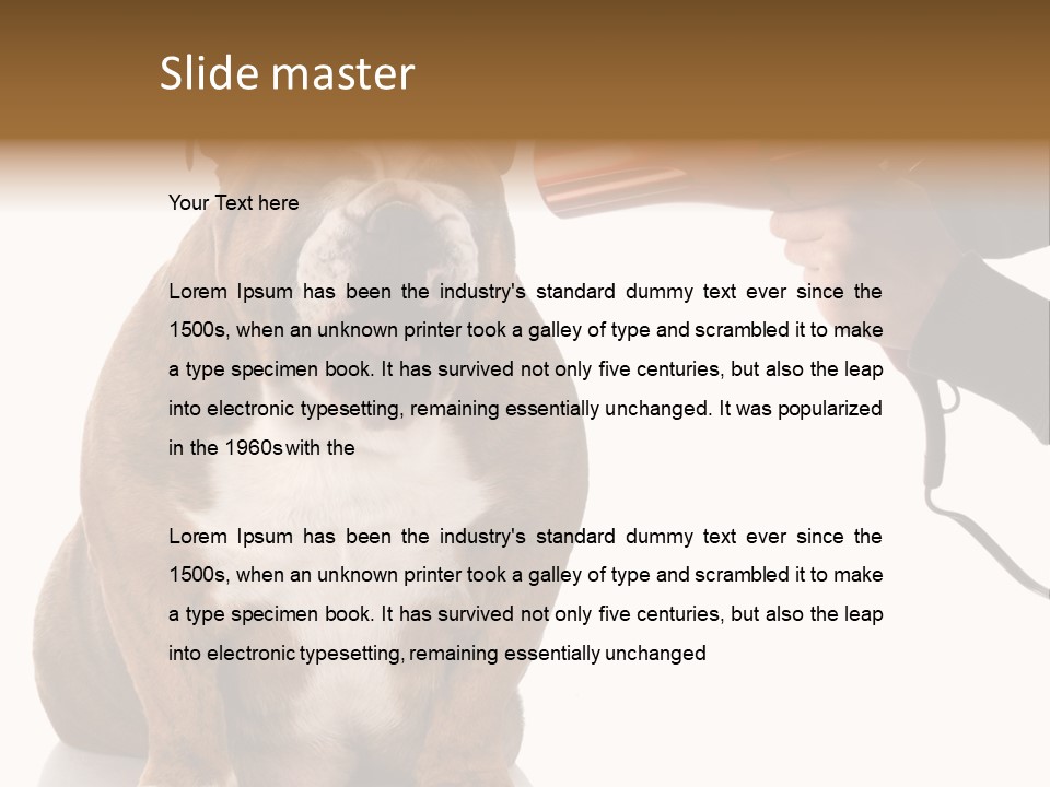 Blow Expression Comb PowerPoint Template