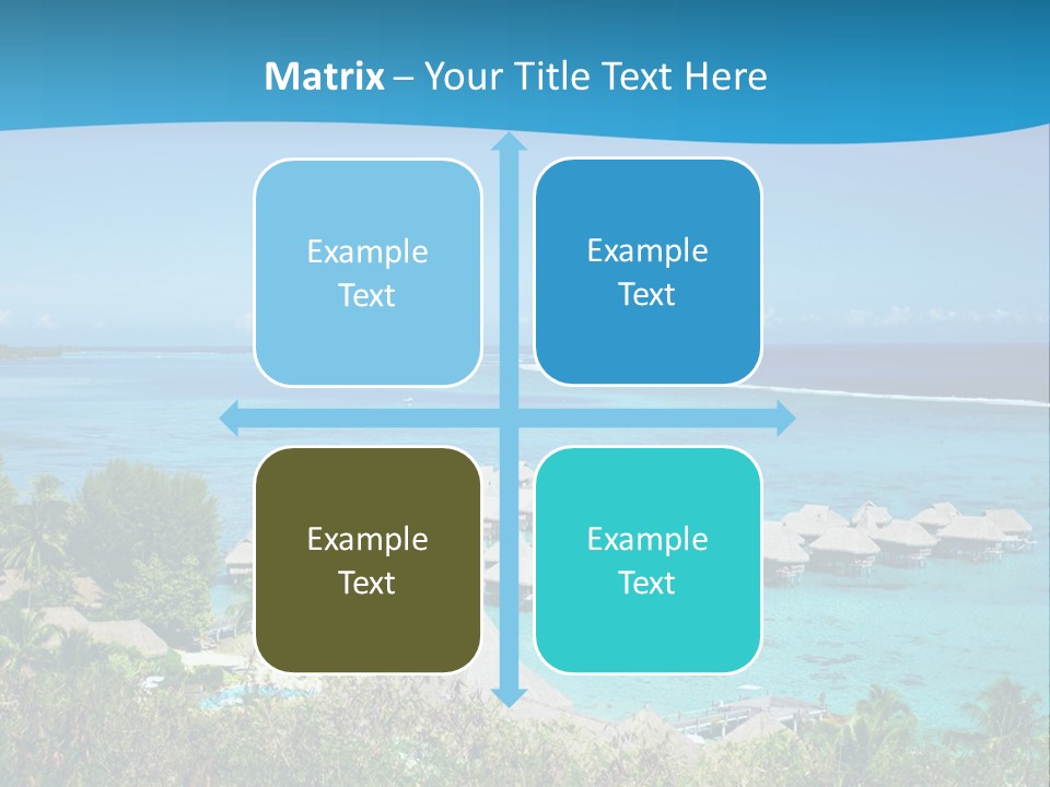 Turquoise Idyllic Lagoon PowerPoint Template