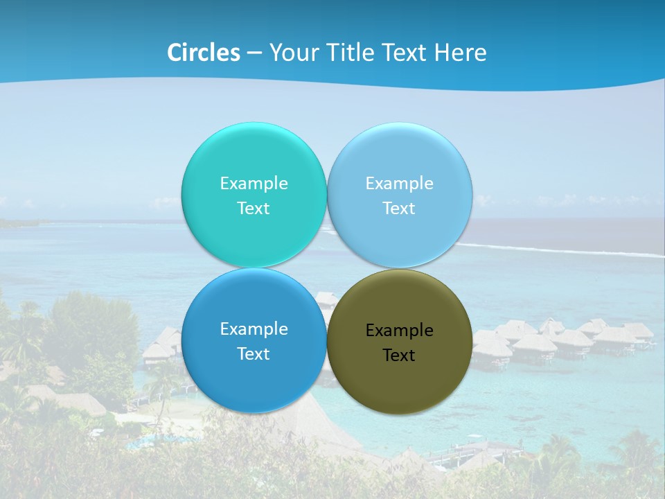 Turquoise Idyllic Lagoon PowerPoint Template
