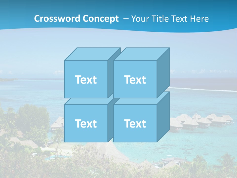 Turquoise Idyllic Lagoon PowerPoint Template
