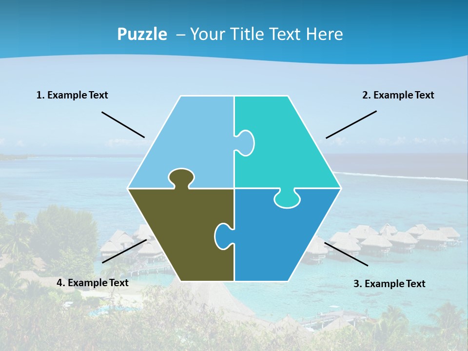 Turquoise Idyllic Lagoon PowerPoint Template