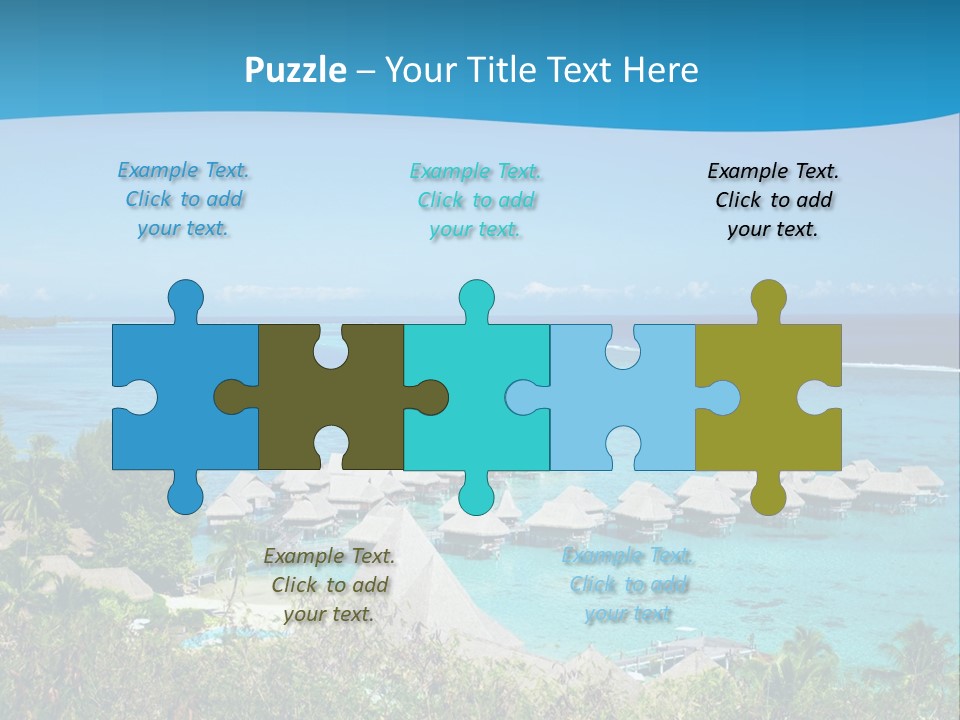 Turquoise Idyllic Lagoon PowerPoint Template