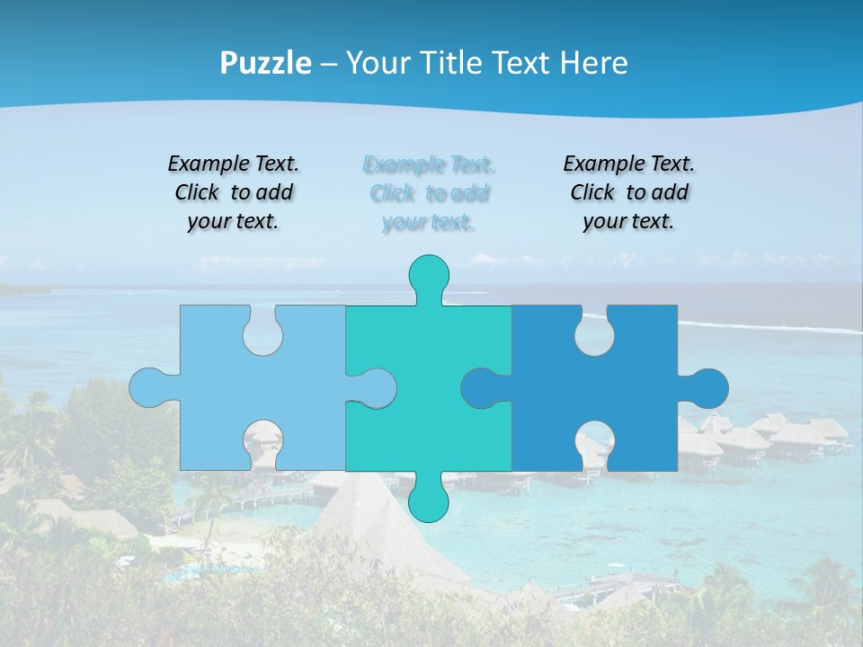 Turquoise Idyllic Lagoon PowerPoint Template