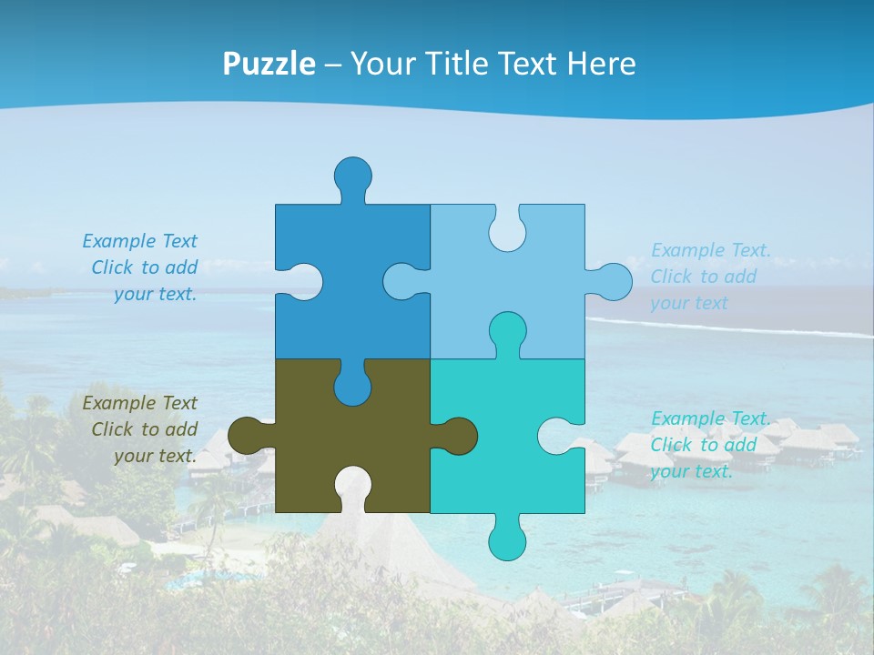 Turquoise Idyllic Lagoon PowerPoint Template