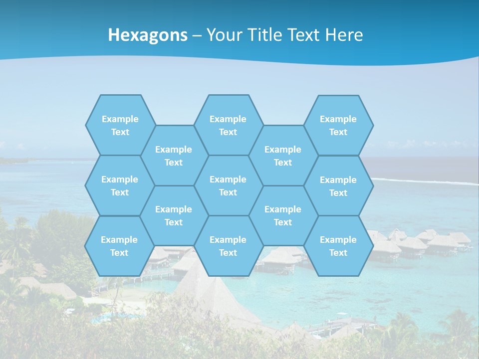 Turquoise Idyllic Lagoon PowerPoint Template