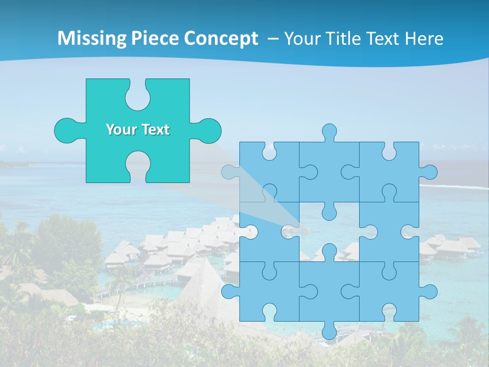 Turquoise Idyllic Lagoon PowerPoint Template