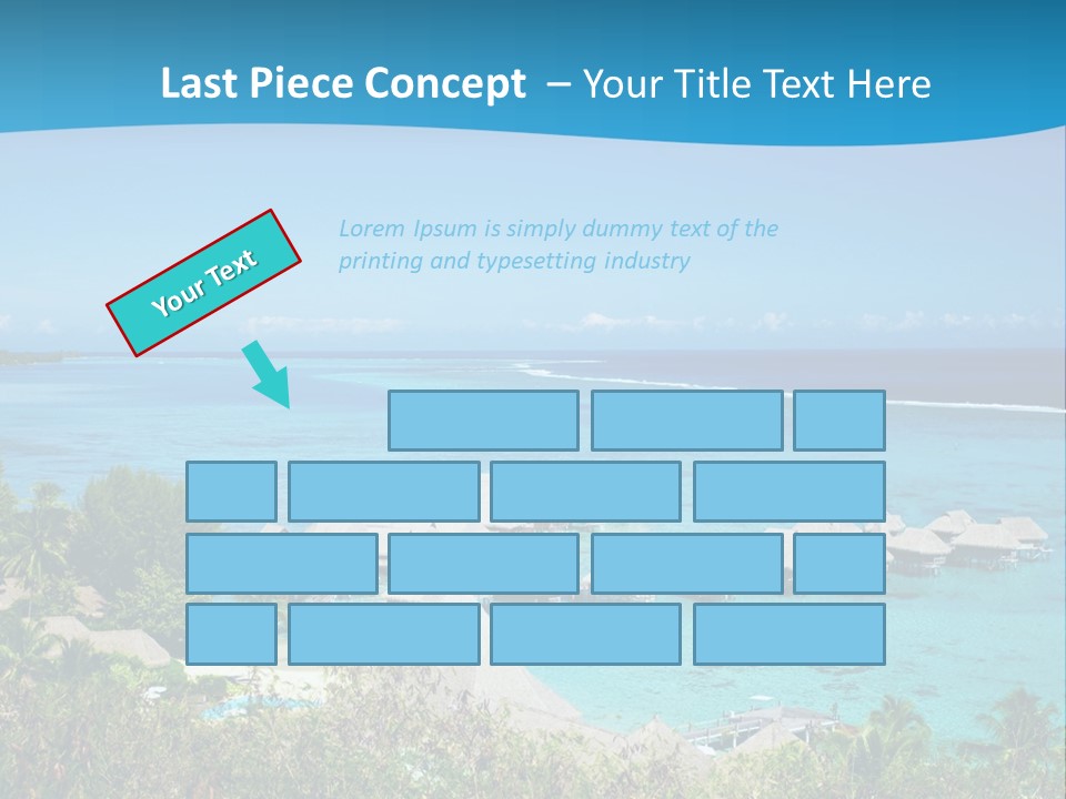 Turquoise Idyllic Lagoon PowerPoint Template